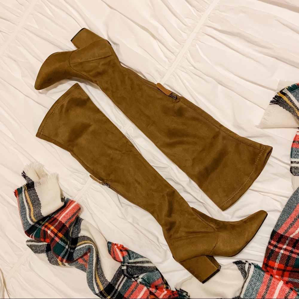 Brown Suede OTK Boots